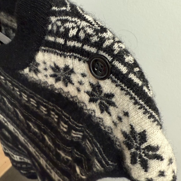 Sweater short dress/sweater winter pattern w/pockets black/white sz XS $25 - Picture 6 of 8